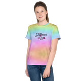 Different Does Not Equal Less (As Seen on Netflix's Raising Dion) Colorful Unisex Youth Crew Neck T-shirt