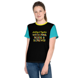 Holding It Together with Pins, Rods & Screws (Color Block Youth Crew Neck T-shirt)