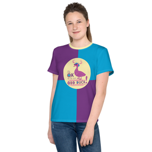 It's OK to be an Odd Duck! Color Block Unisex Youth Crew Neck T-shirt V1