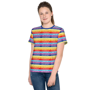 Disability is a Normal Part of the Human Experience (Pattern) Unisex Youth Crew Neck T-shirt