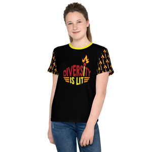 Diversity is Lit (Youth Unisex Crew Neck T-shirt)