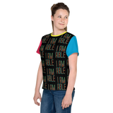 I am Able (Color Block Unisex Youth Crew Neck T-shirt)