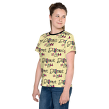 Different Does Not Equal Less (As Seen on Netflix's Raising Dion) Pattern Unisex Youth Crew Neck T-shirt