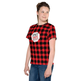 Don't Hate Different (Buffalo Plaid Unisex Youth Crew Neck T-shirt)