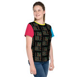 I am Able (Color Block Unisex Youth Crew Neck T-shirt)