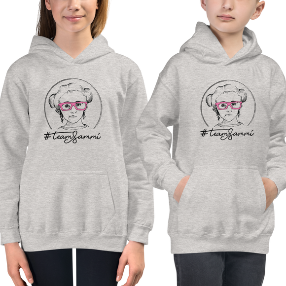 Kid's Hoodie #teamsammi, #sammihaney Raising Dion Esperanza Netflix Sammi Haney fan wheelchair pink glasses disability osteogenesis imperfecta OI