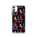 Normal is a Myth (Bigfoot, Mermaid, Unicorn & Loch Ness Monster Pattern) iPhone Case