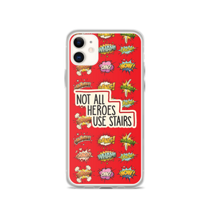 Not All Heroes Use Stairs (iPhone Case) Comic Book Speech Bubbles Pattern