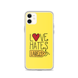 Love Hates Labels (Yellow iPhone Case)