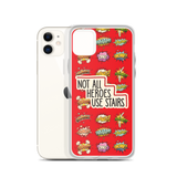 Not All Heroes Use Stairs (iPhone Case) Comic Book Speech Bubbles Pattern