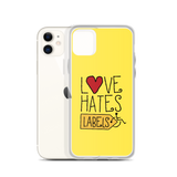 Love Hates Labels (Yellow iPhone Case)