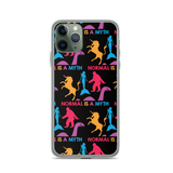 Normal is a Myth (Bigfoot, Mermaid, Unicorn & Loch Ness Monster Pattern) iPhone Case