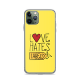 Love Hates Labels (Yellow iPhone Case)