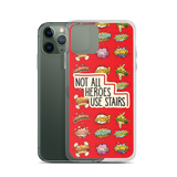 Not All Heroes Use Stairs (iPhone Case) Comic Book Speech Bubbles Pattern