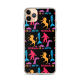 Normal is a Myth (Bigfoot, Mermaid, Unicorn & Loch Ness Monster Pattern) iPhone Case