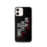 Not All Heroes Use Stairs (Black iPhone Case)