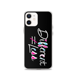 Different Does Not Equal Less (As Seen On Netflix’s Raising Dion) Black iPhone Case
