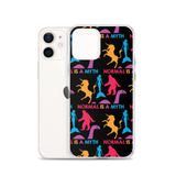 Normal is a Myth (Bigfoot, Mermaid, Unicorn & Loch Ness Monster Pattern) iPhone Case