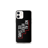 Not All Heroes Use Stairs (Black iPhone Case)