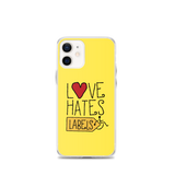 Love Hates Labels (Yellow iPhone Case)