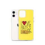 Love Hates Labels (Yellow iPhone Case)