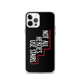 Not All Heroes Use Stairs (Black iPhone Case)