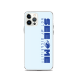 See Me Not My Disability (Halftone) Blue iPhone Case