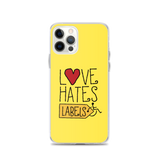 Love Hates Labels (Yellow iPhone Case)