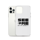 See Me Not My Disability (Halftone) iPhone Case