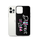 Different Does Not Equal Less (As Seen On Netflix’s Raising Dion) Black iPhone Case