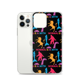 Normal is a Myth (Bigfoot, Mermaid, Unicorn & Loch Ness Monster Pattern) iPhone Case