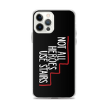 Not All Heroes Use Stairs (Black iPhone Case)