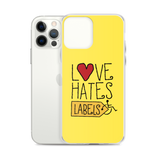 Love Hates Labels (Yellow iPhone Case)