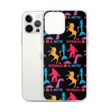 Normal is a Myth (Bigfoot, Mermaid, Unicorn & Loch Ness Monster Pattern) iPhone Case