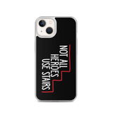 Not All Heroes Use Stairs (Black iPhone Case)