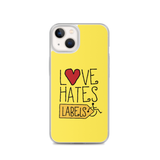 Love Hates Labels (Yellow iPhone Case)