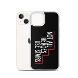 Not All Heroes Use Stairs (Black iPhone Case)