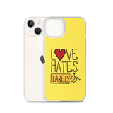 Love Hates Labels (Yellow iPhone Case)