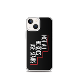 Not All Heroes Use Stairs (Black iPhone Case)