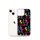 Normal is a Myth (Bigfoot, Mermaid, Unicorn & Loch Ness Monster Pattern) iPhone Case