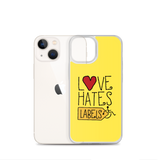 Love Hates Labels (Yellow iPhone Case)