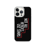 Not All Heroes Use Stairs (Black iPhone Case)