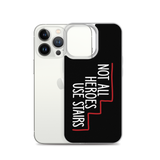 Not All Heroes Use Stairs (Black iPhone Case)