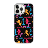 Normal is a Myth (Bigfoot, Mermaid, Unicorn & Loch Ness Monster Pattern) iPhone Case