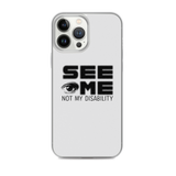 See Me Not My Disability (Halftone) iPhone Case
