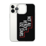 Not All Heroes Use Stairs (Black iPhone Case)