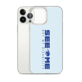 See Me Not My Disability (Halftone) Blue iPhone Case