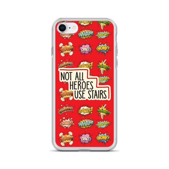 Not All Heroes Use Stairs (iPhone Case) Comic Book Speech Bubbles Pattern