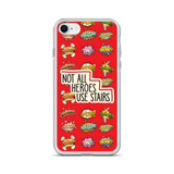 Not All Heroes Use Stairs (iPhone Case) Comic Book Speech Bubbles Pattern