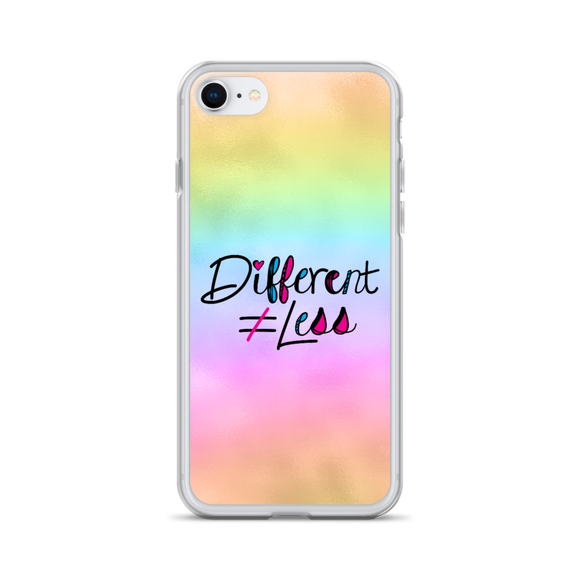 Different Does Not Equal Less (As Seen on Netflix's Raising Dion) Colorful iPhone Case